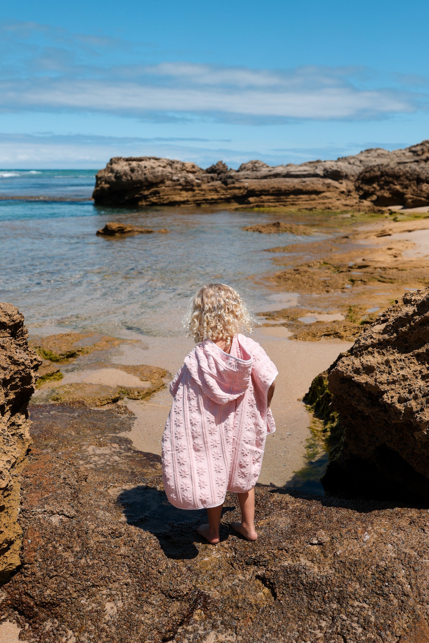 Terry Towelling Poncho - Blossom