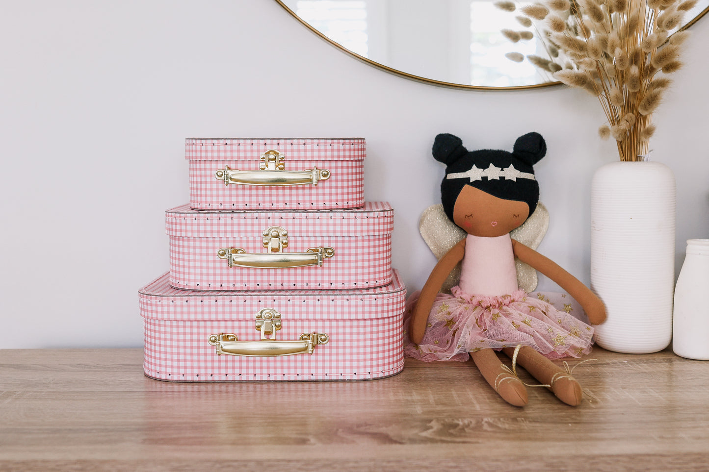 Kids Carry Case Set - Gingham