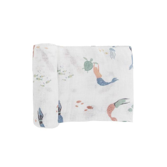 Cotton Muslin Swaddle - Mermaid