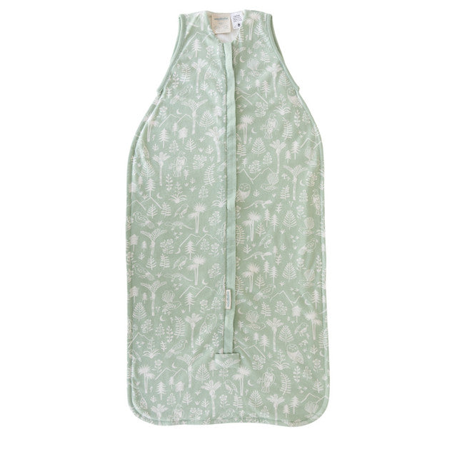 3 Seasons Front Zip Merino/Organic Cotton Sleeping Bag - Moss Wilderness