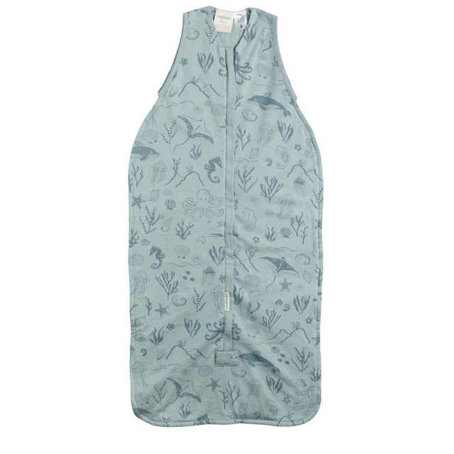 3 Seasons Front Zip Merino/Organic Cotton Sleeping Bag - Tide Seascape