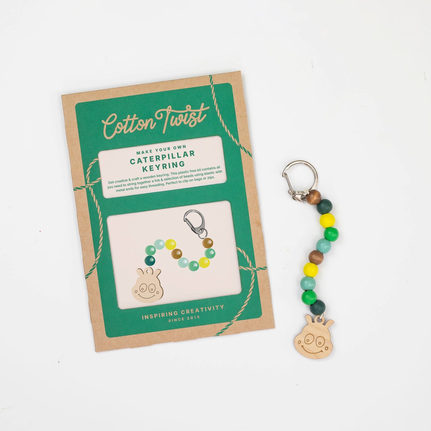 Make Your Own Caterpillar Keyring Kit
