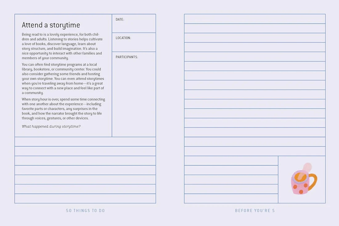 50 Things to do Before You're 5 Journal