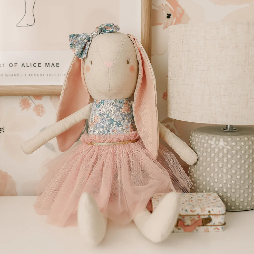 Alimrose Pearl Cuddle Bunny 55cm - Liberty Blue