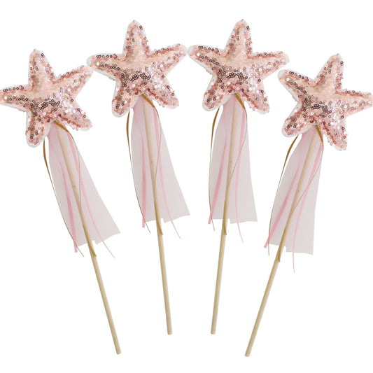 Alimrose Sequin Star Wand - Rose Gold