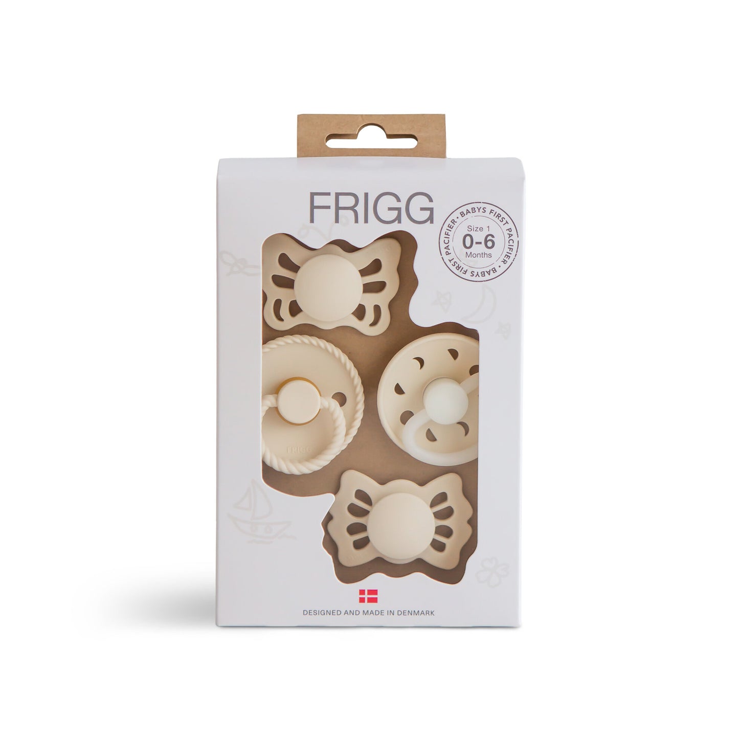 Baby's First Pacifier 4 Pack - Moonlight Sailing Cream