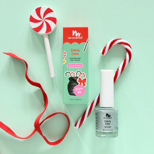 Scented Kids Nail Polish - Peppermint Candy Cane - Christmas Limited Edition