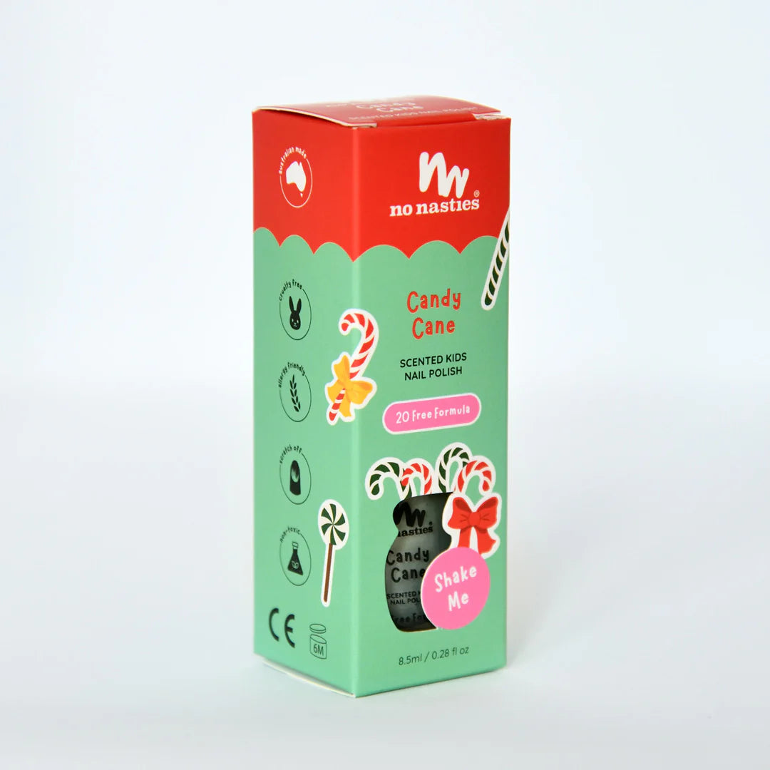Scented Kids Nail Polish - Peppermint Candy Cane - Christmas Limited Edition