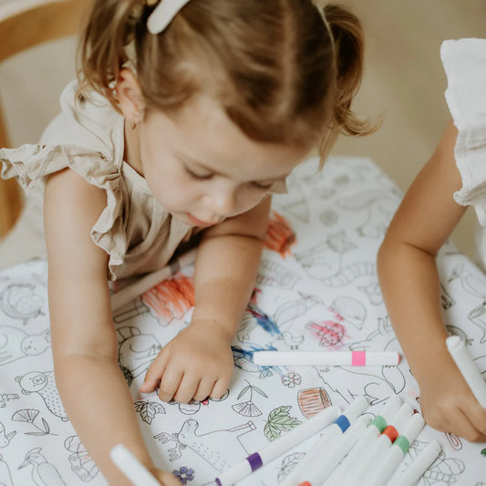 Washable, Reusable Colouring In Tablecloth Set - Woodland Wonders