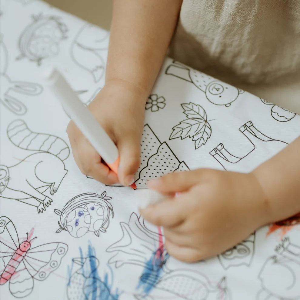 Washable, Reusable Colouring In Tablecloth Set - Woodland Wonders