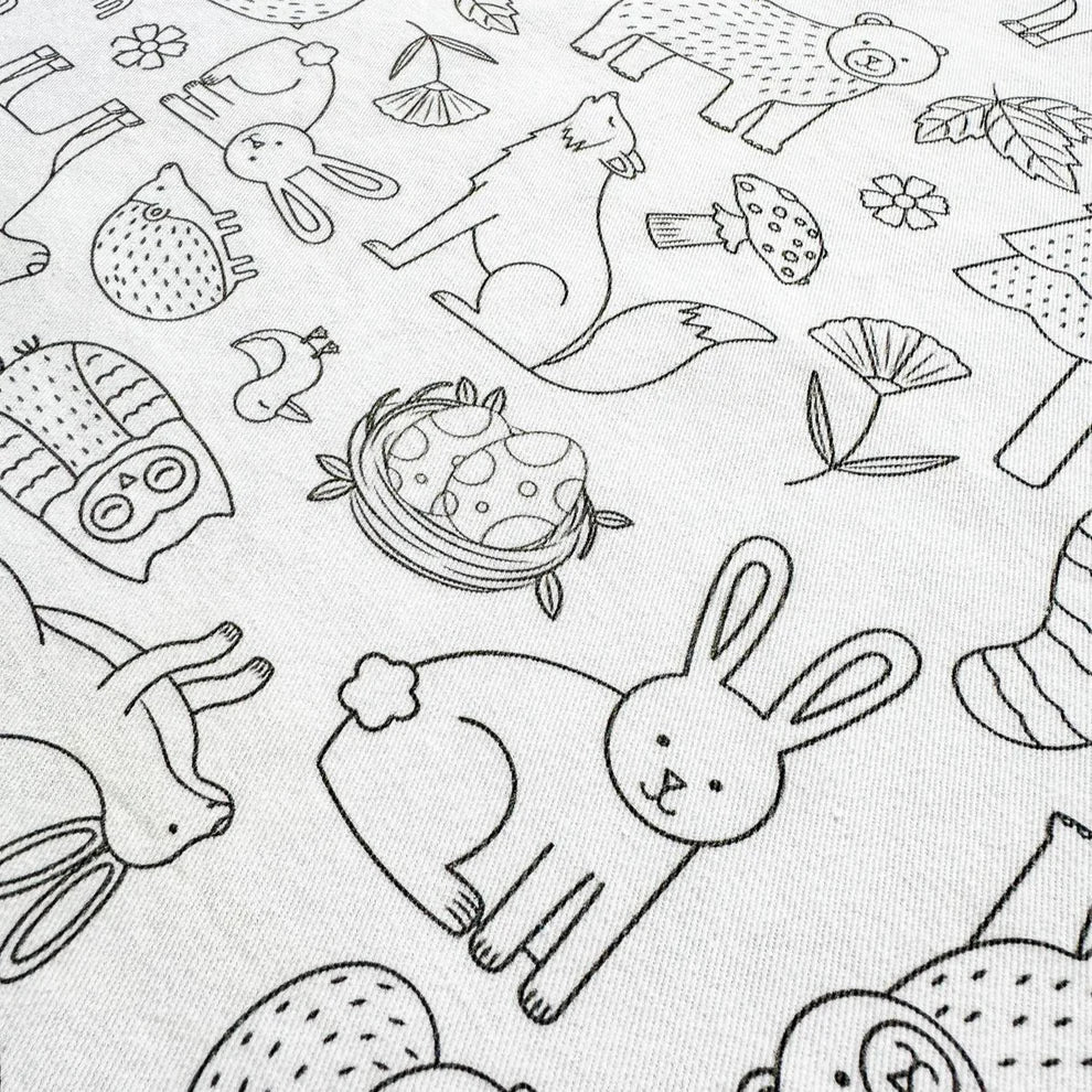 Washable, Reusable Colouring In Tablecloth Set - Woodland Wonders