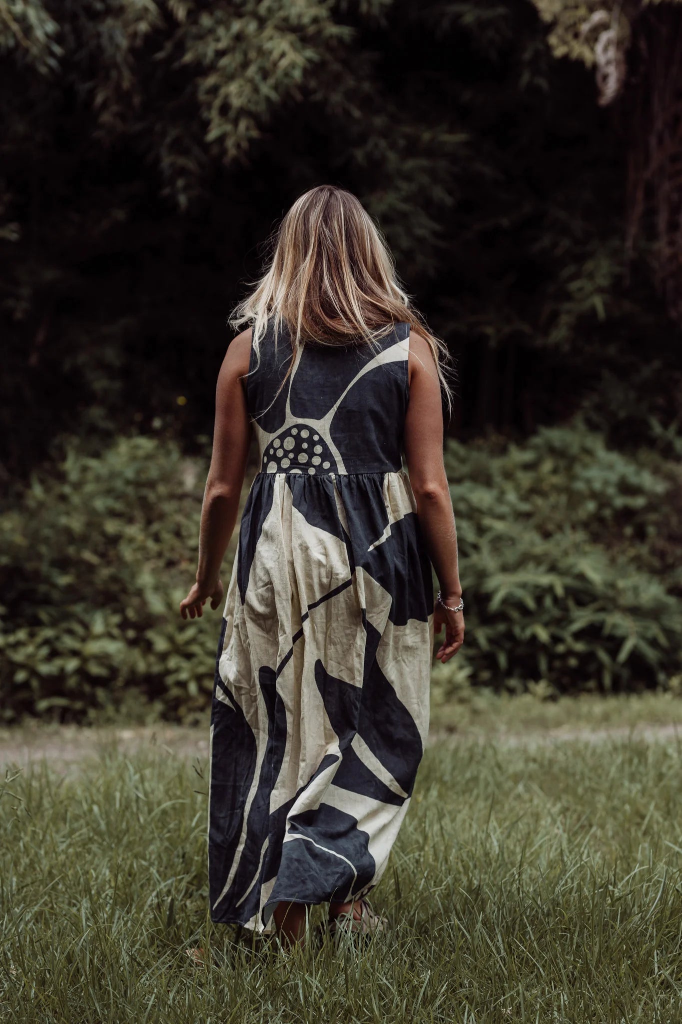 Sienna Dress - Black & Cream