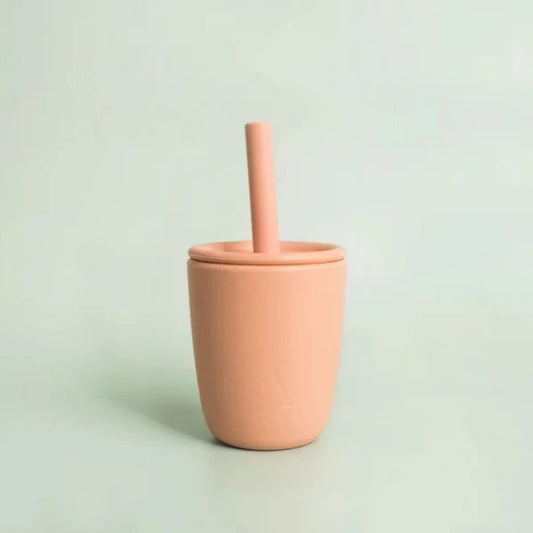Silicone Smoothie Cup & Straw - Blush