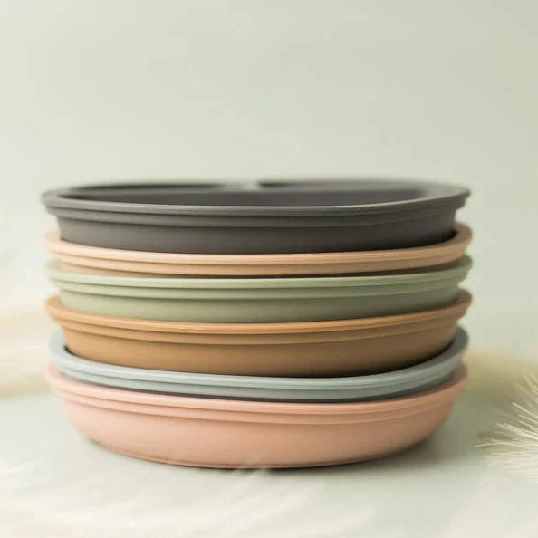 Silicone Three Section Suction Plate - Sky