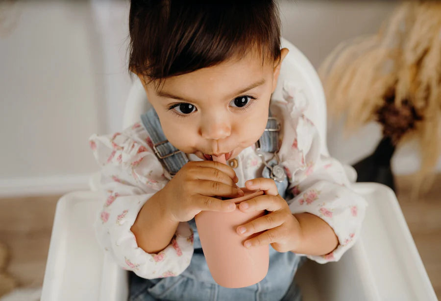 Silicone Smoothie Cup & Straw - Mocha