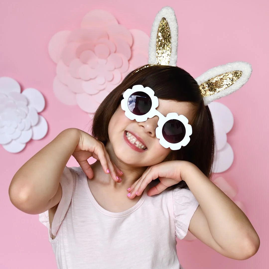 Flower Fun Sunglasses - Classic White