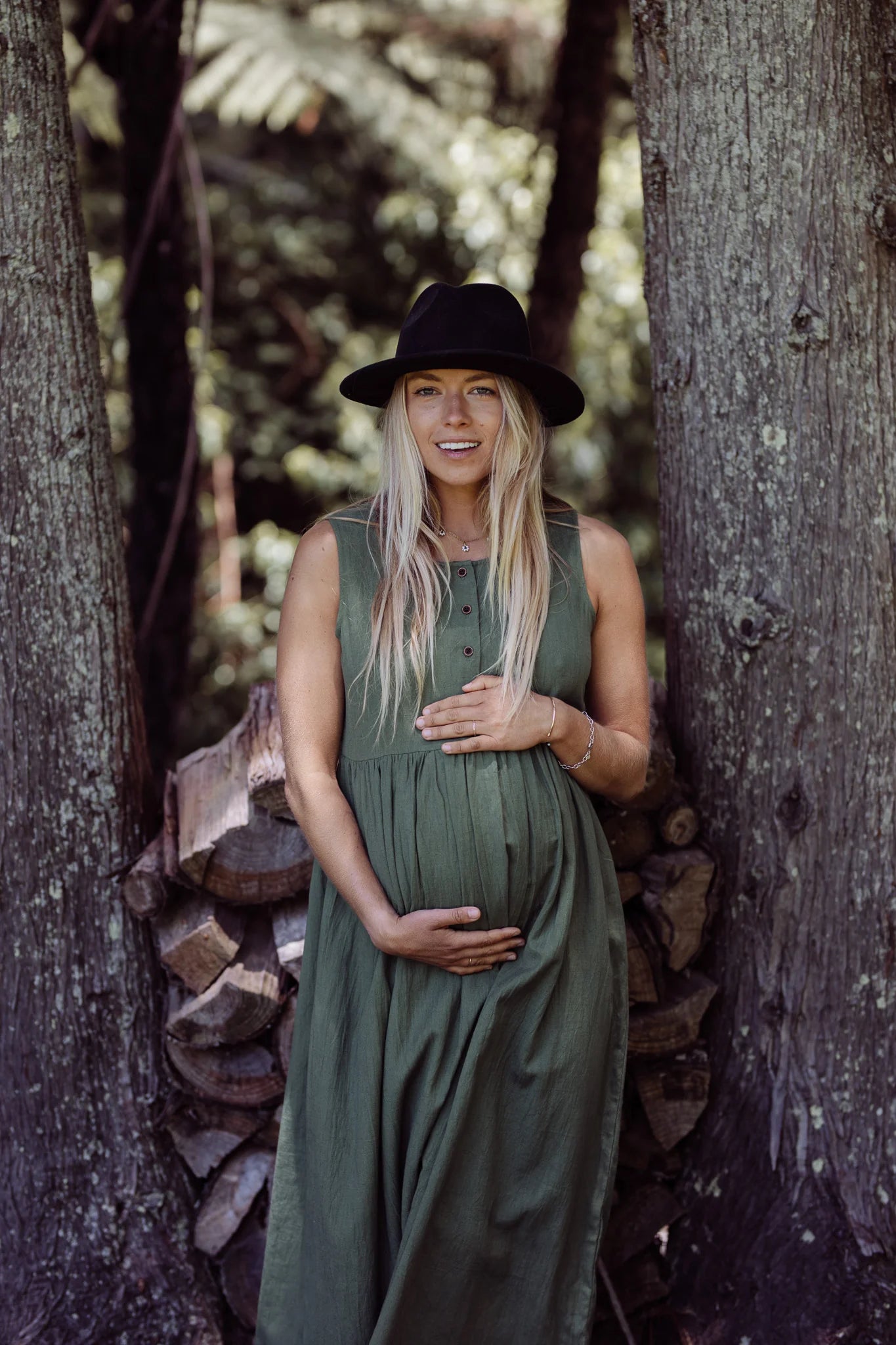 Sienna Dress - Moss Green