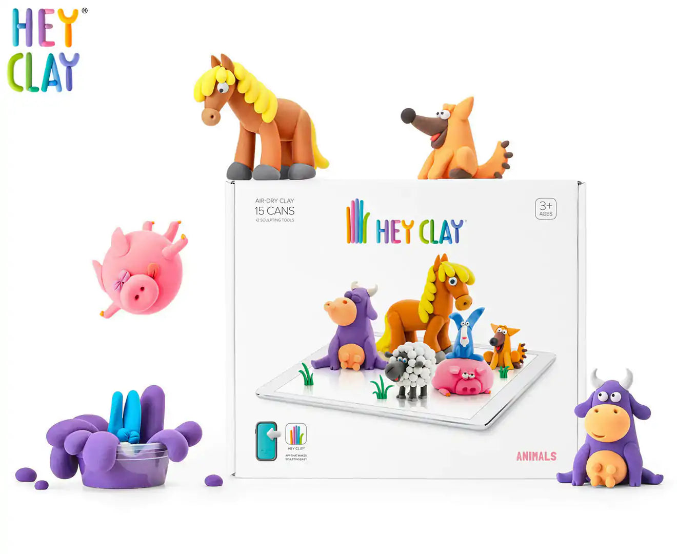 Hey Clay 15 Pack - Animals