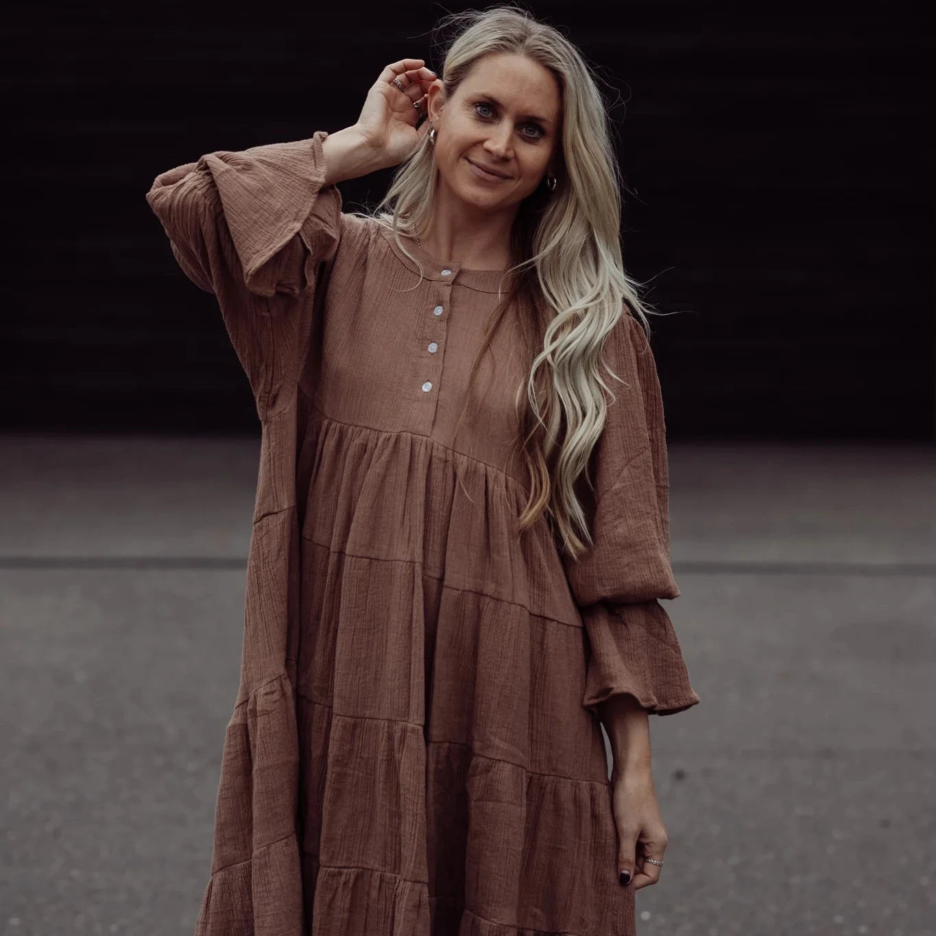 Lilou Cora Maternity Dress Brown