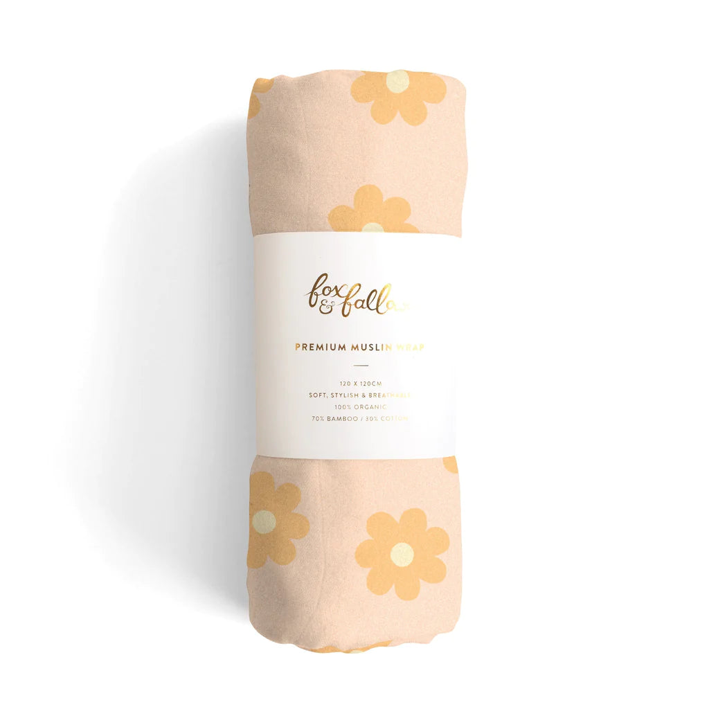 Daisy Chain Organic Muslin Swaddle