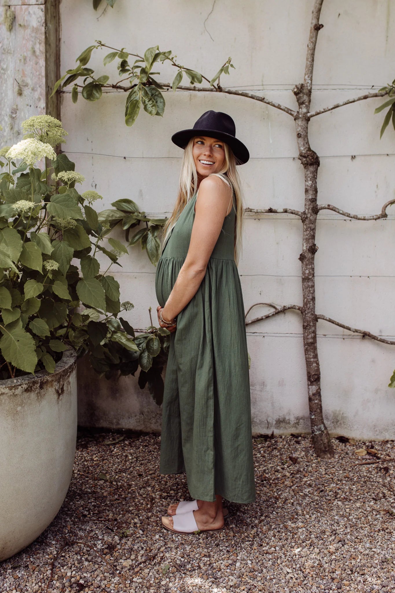 Sienna Dress - Moss Green