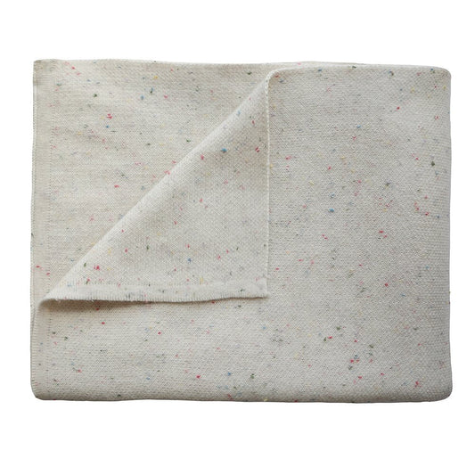 Mushie Knitted Blanket Confetti Ivory