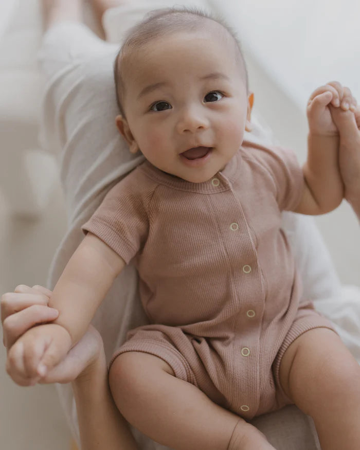 Snap Romper - Terracotta