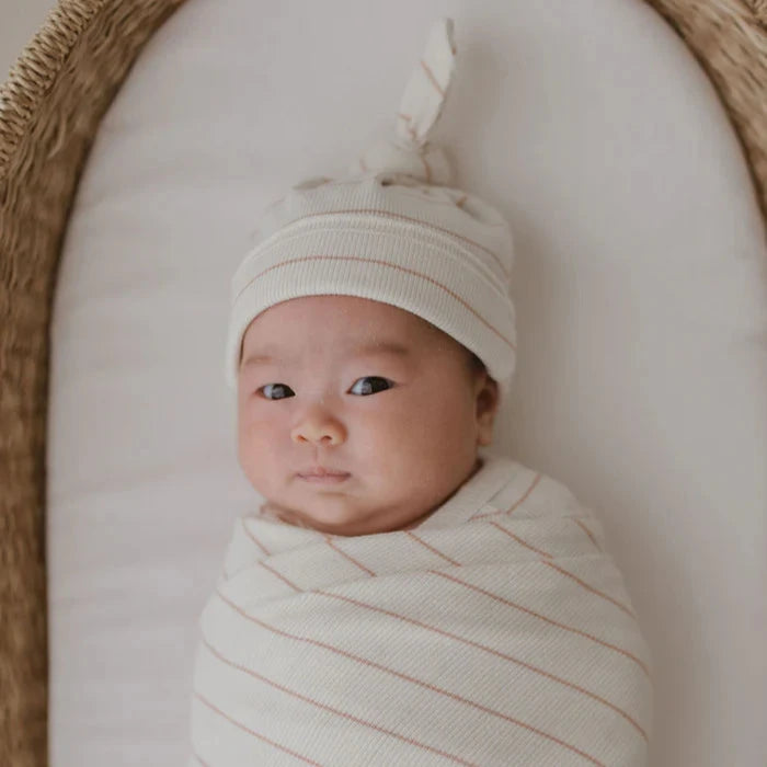 Susukoshi Knotted Beanie Hat Coco Stripes