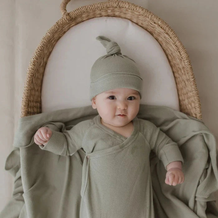 Susukoshi_Knotted_Beanie Hat_Sage