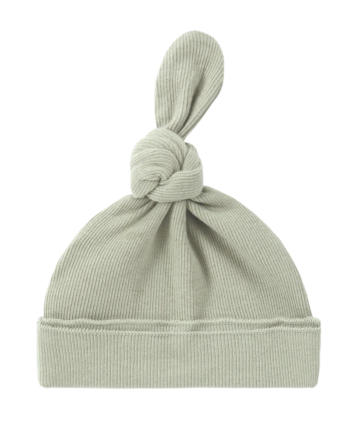 Susukoshi Knotted Beanie Hat Sage