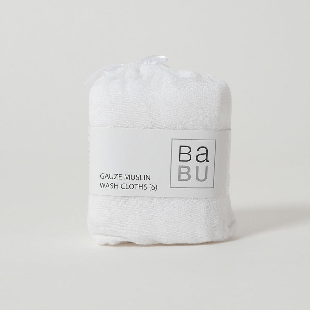 Gauze Muslin Wash Cloth Set (6 pack)
