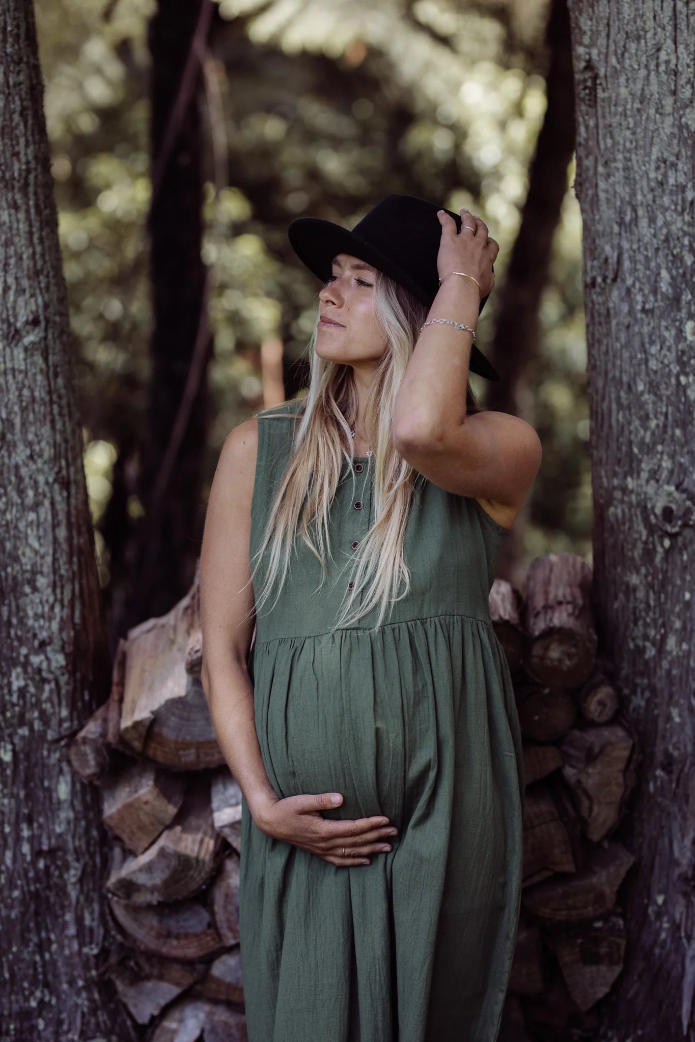 Sienna Dress - Moss Green