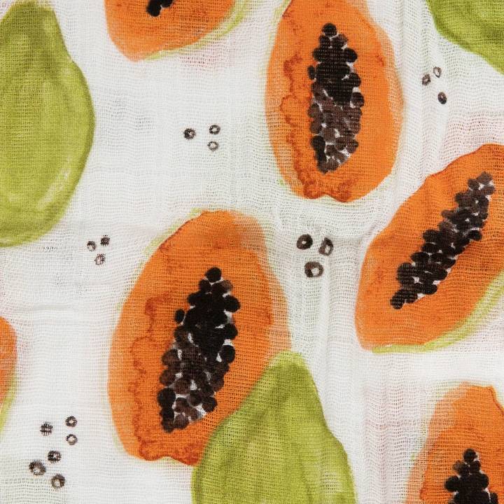 Cotton Muslin Swaddle - Papaya