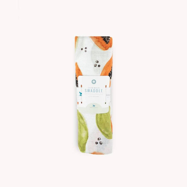 Cotton Muslin Swaddle - Papaya