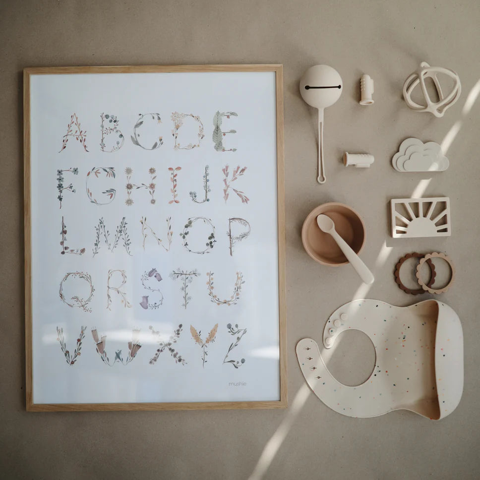 Floral Alphabet Poster