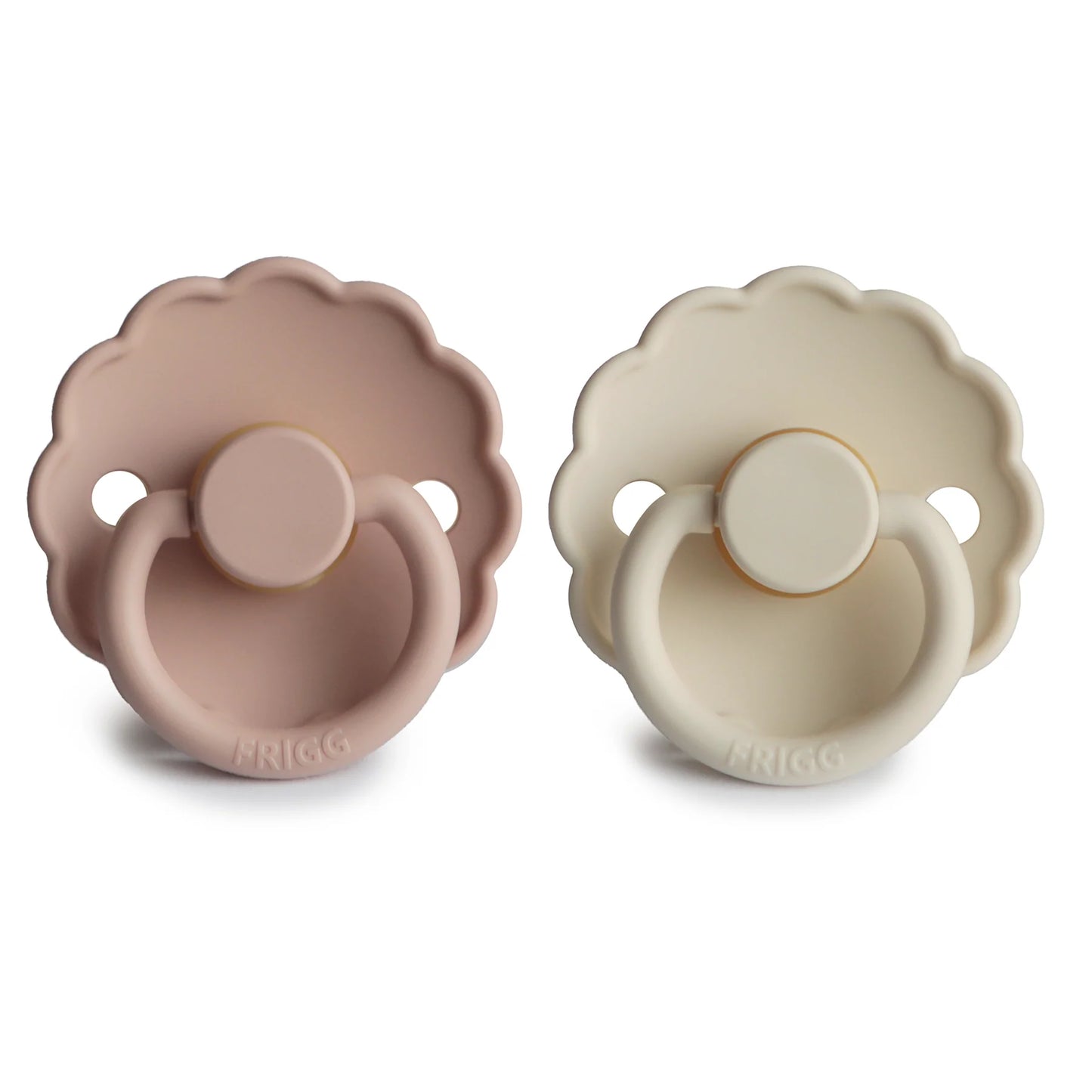 Daisy Pacifier 2 Pack - Natural Rubber - Cream/Blush