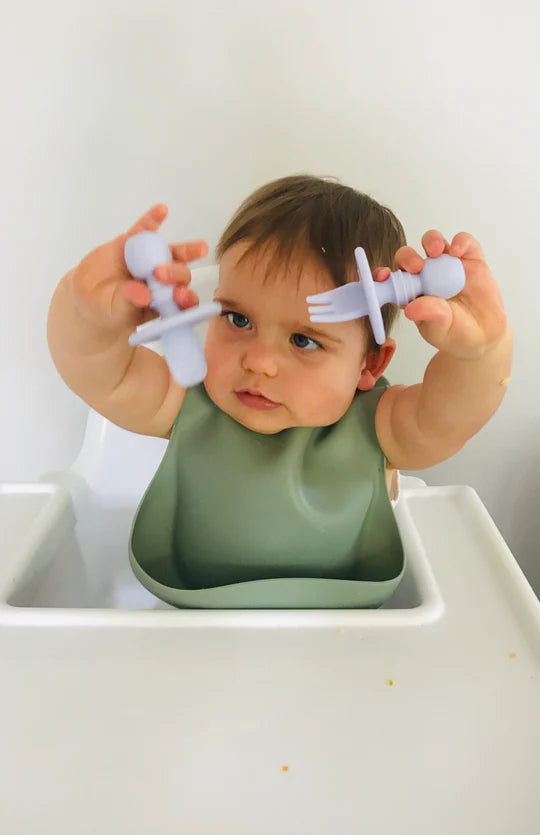 Silicone Baby Cutlery - Dusty Lilac