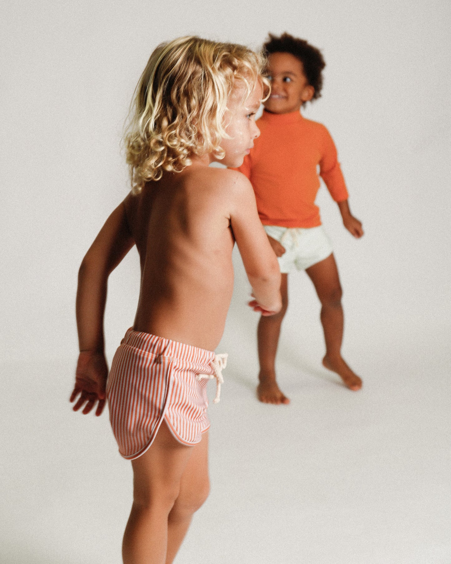 Mesa Swim Trunks - Mandarin Stripe
