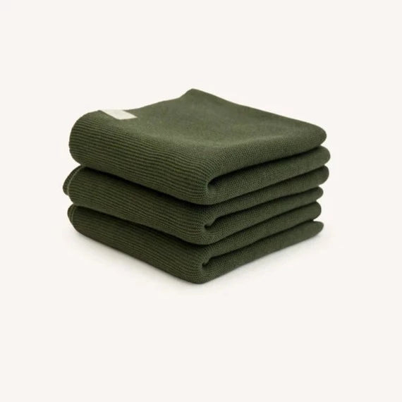 100% Merino Bassinet Blanket - Olive