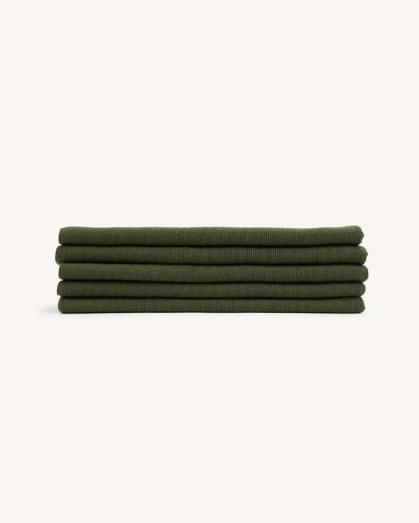 100% Merino Bassinet Blanket - Olive
