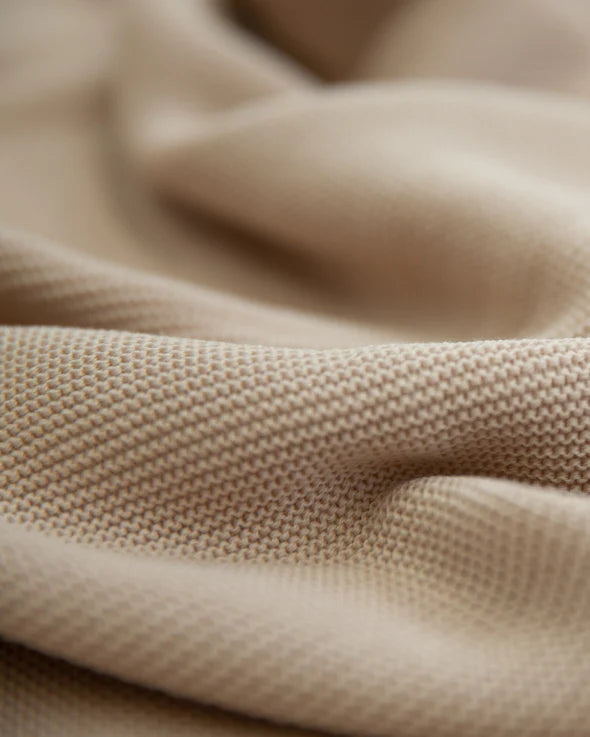 100% Merino Bassinet Blanket - Oat