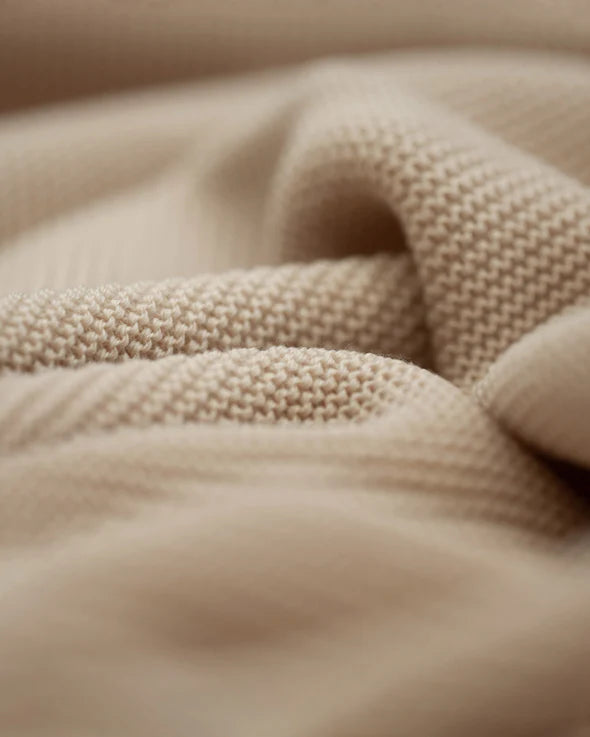 100% Merino Bassinet Blanket - Oat