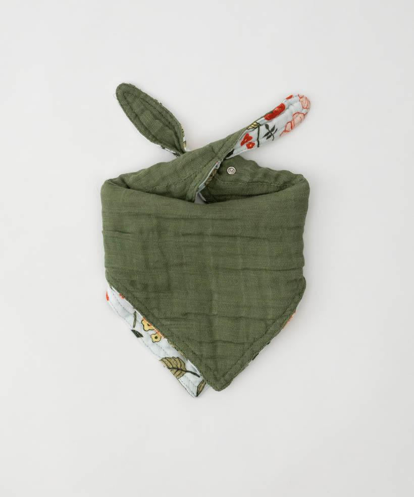 Reversible Muslin Bandana Bib - Primrose Patch