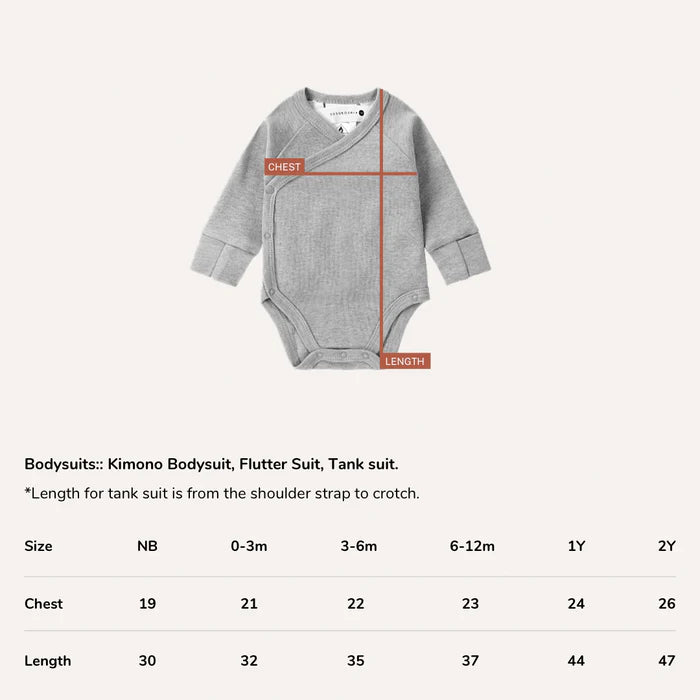 Organic Kimono L/S Bodysuit - Candy Floss