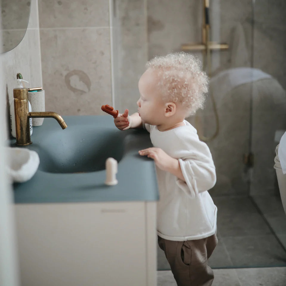 Finger Toothbrush - Blush/Shifting Sand