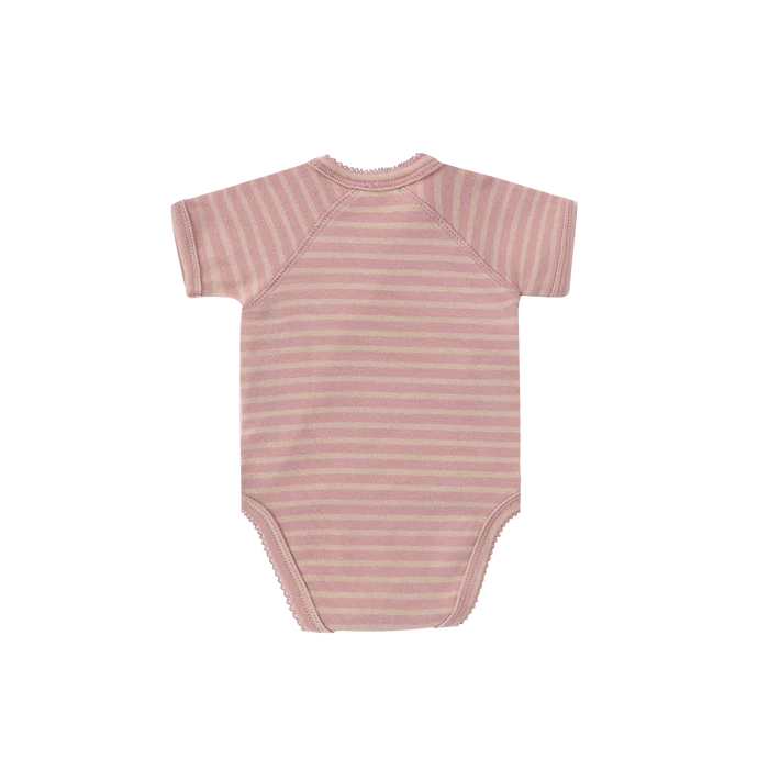 Organic Kimono S/S Bodysuit - Candy Floss