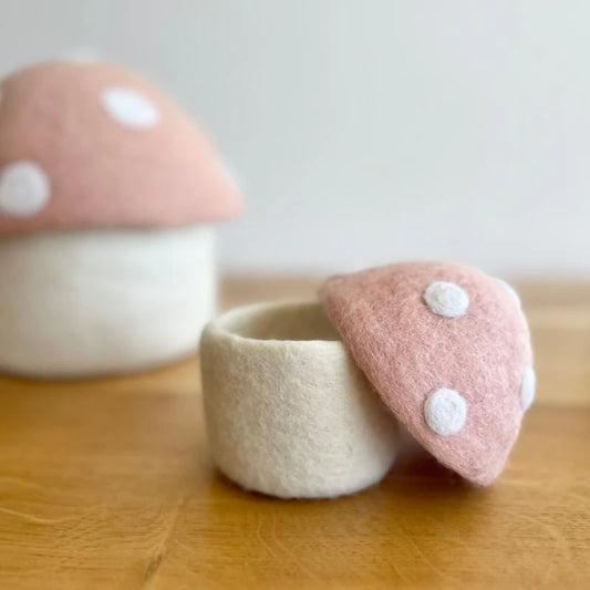 Toadstool Trinket Box - Mini - Blush