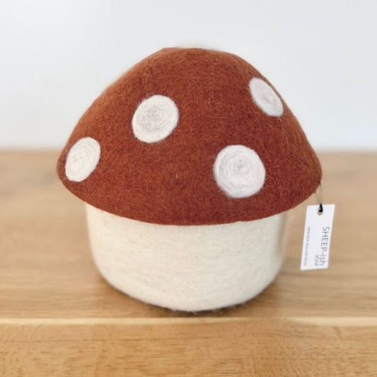 Toadstool Trinket Box - Large - Rust