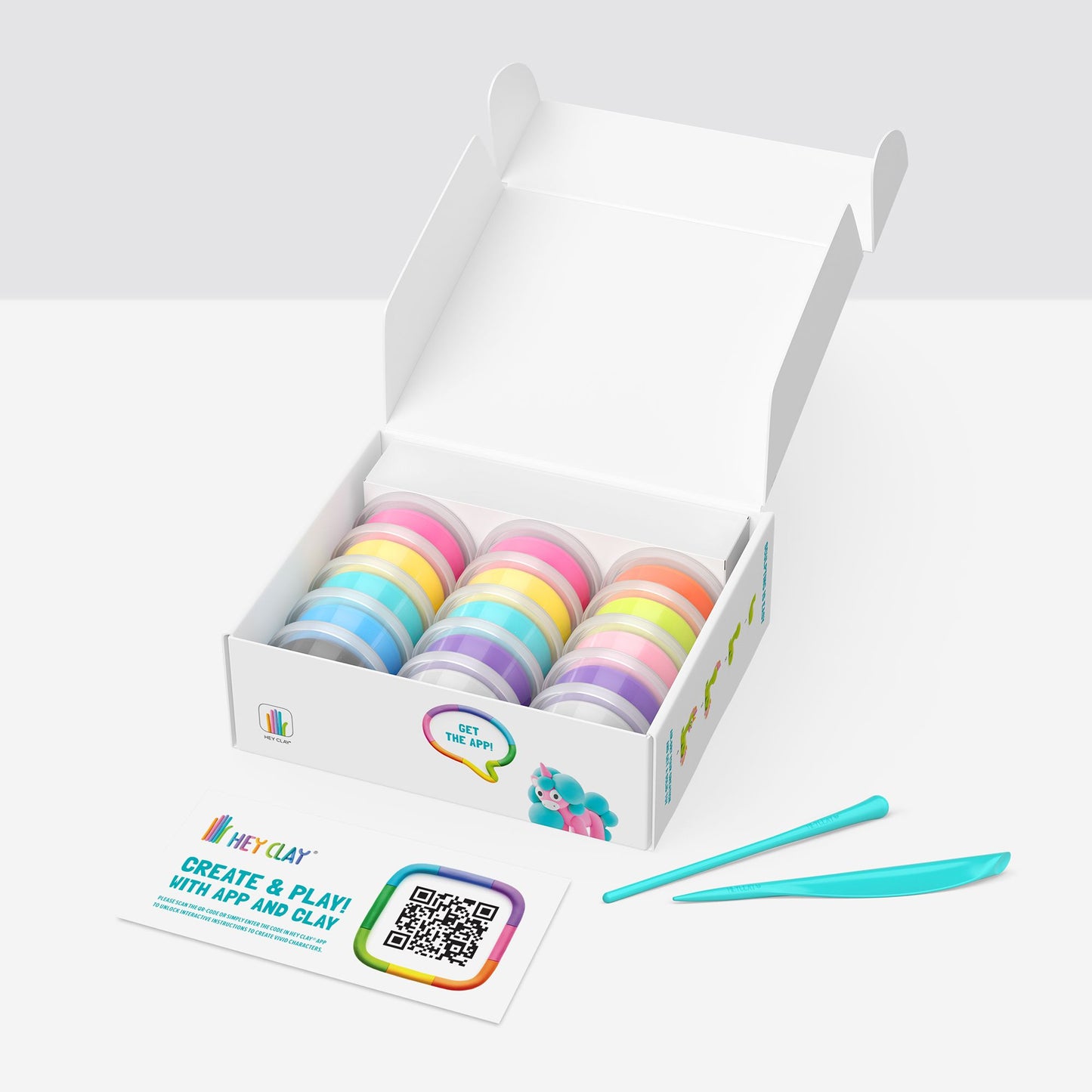 Hey Clay 15 Pack - Rainbow Unicorns