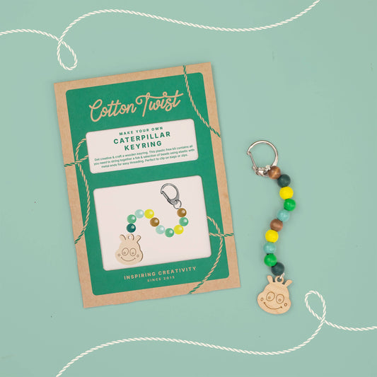 Make Your Own Caterpillar Keyring Kit